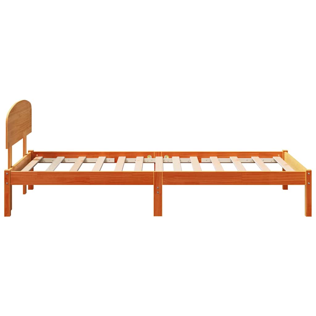 Krevetna konstrukcija s uzglavljem Vosak smeđa 90 x 200 cm