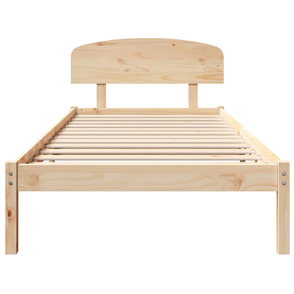Krevetna konstrukcija Prirodna 80 x 200 cm Čvrsto borovo drvo