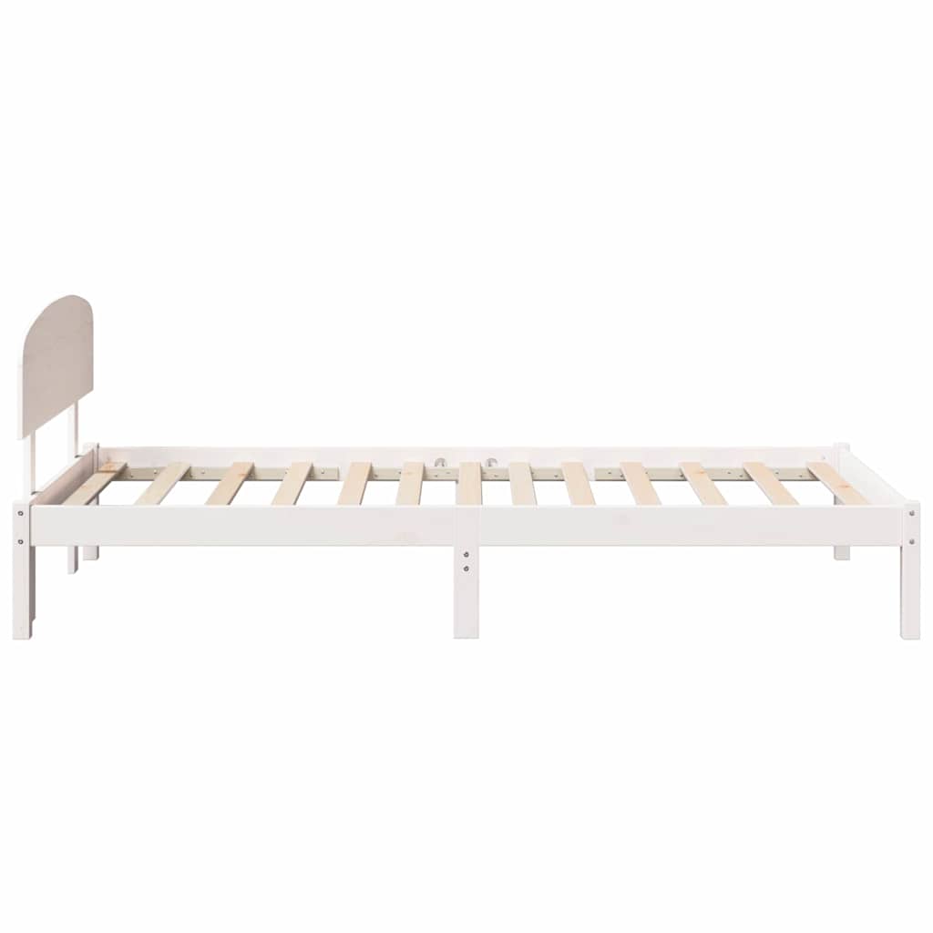 Krevetna konstrukcija Bijelo 80 x 200 cm Čvrsto borovo drvo