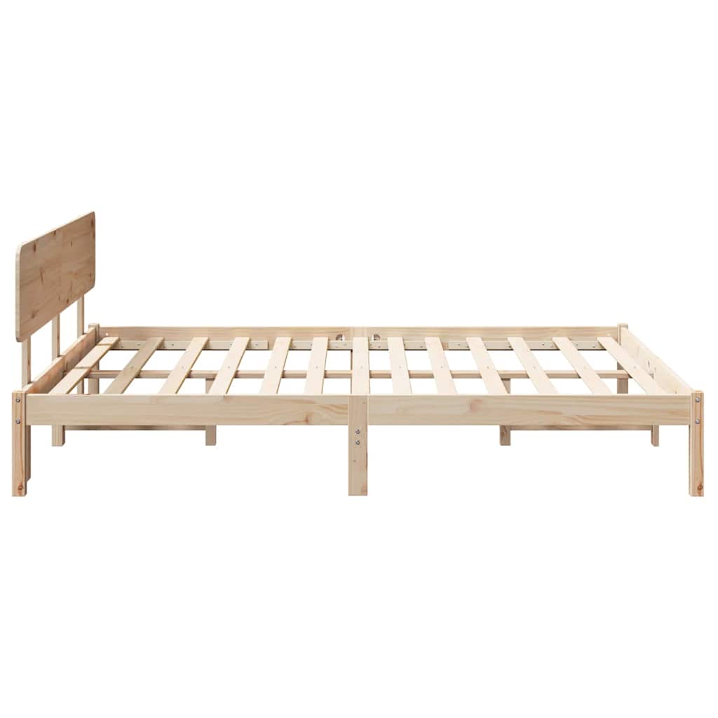 Krevetna konstrukcija Prirodna 150 x 200 cm Čvrsto borovo drvo