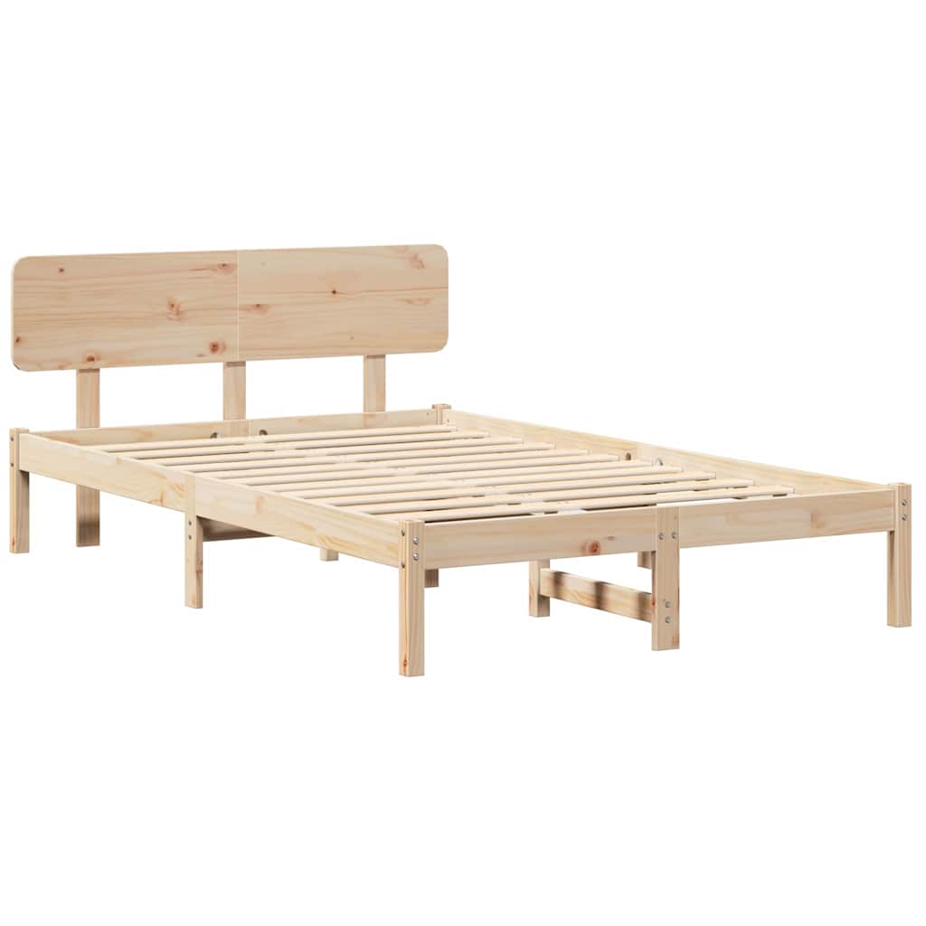 Krevetna konstrukcija Prirodna 120 x 200 cm Čvrsto borovo drvo