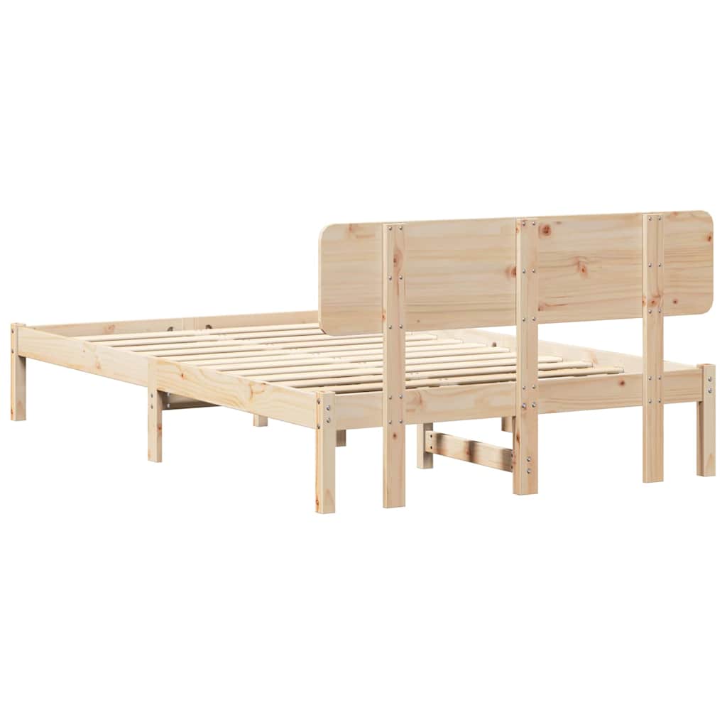 Krevetna konstrukcija Prirodna 120 x 200 cm Čvrsto borovo drvo