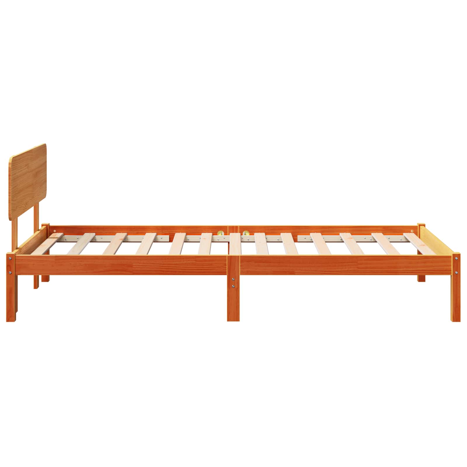 Krevetna konstrukcija s uzglavljem Vosak smeđa 100 x 200 cm