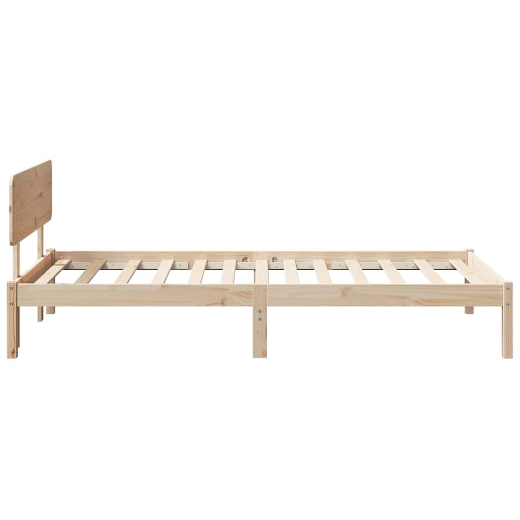 Krevetna konstrukcija Prirodna 90 x 200 cm Čvrsto borovo drvo