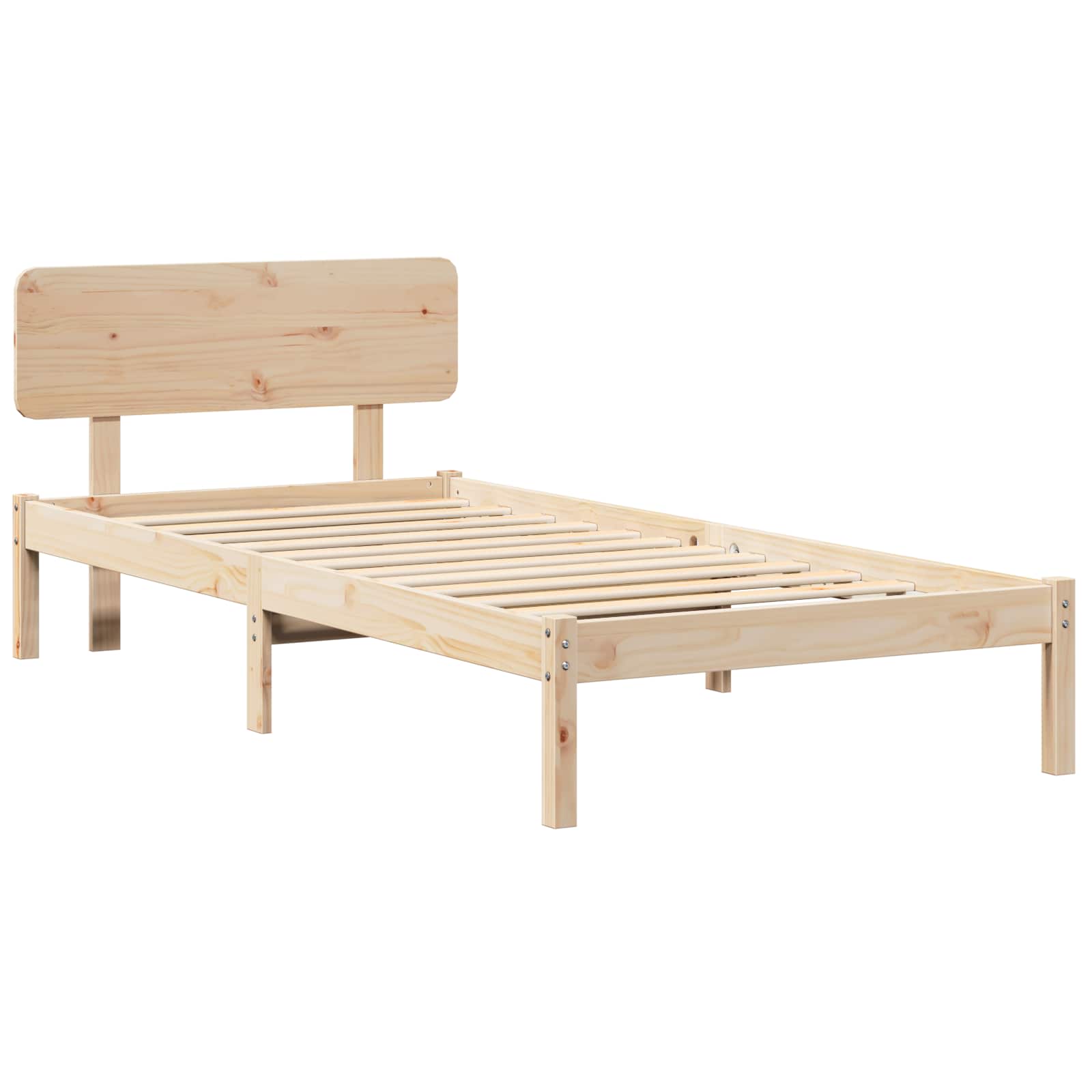 Krevetna konstrukcija Prirodna 80 x 200 cm Čvrsto borovo drvo