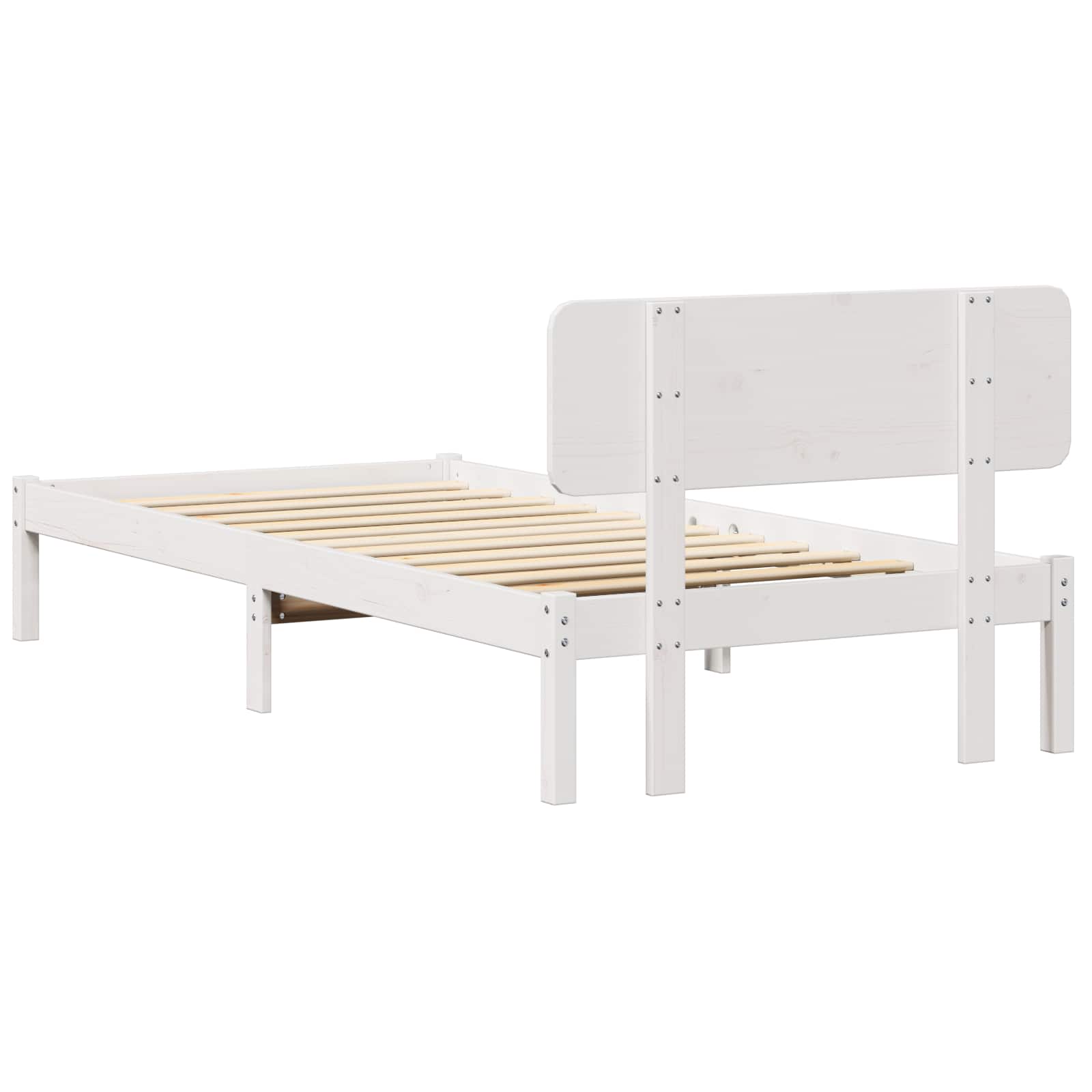 Krevetna konstrukcija Bijelo 80 x 200 cm Čvrsto borovo drvo