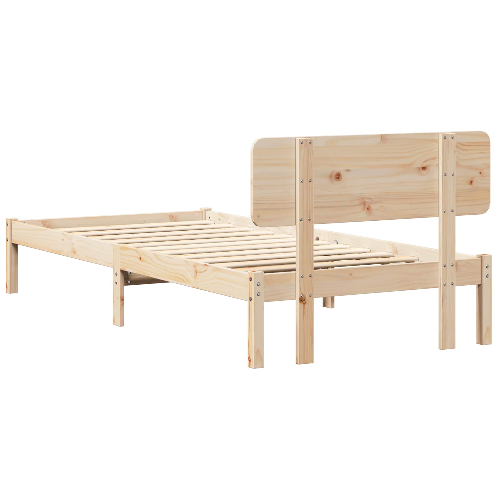 Krevetna konstrukcija Prirodna 90 x 190 cm Čvrsto borovo drvo