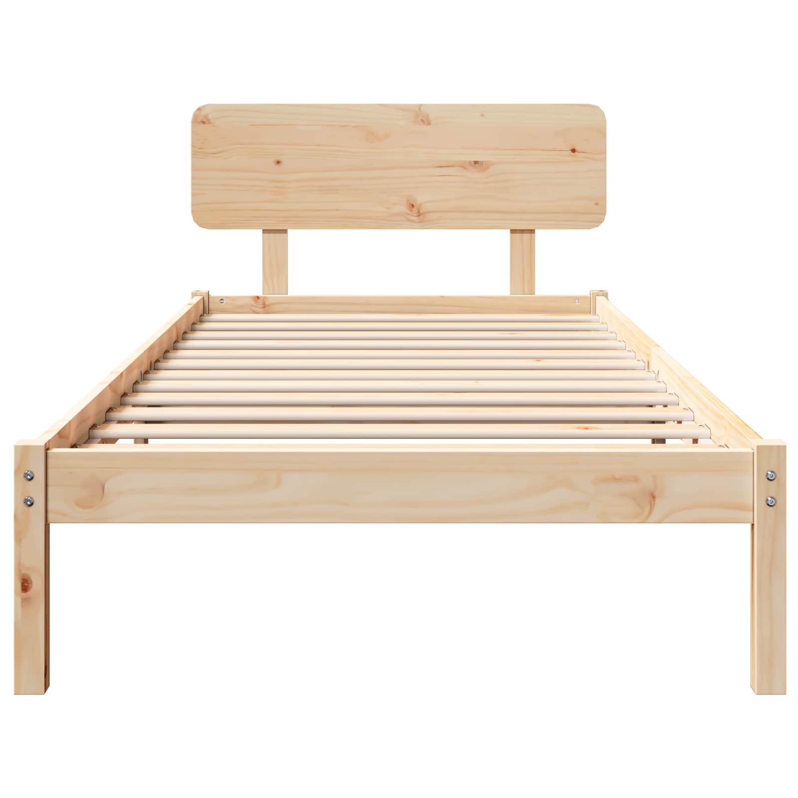 Krevetna konstrukcija Prirodna 90 x 190 cm Čvrsto borovo drvo