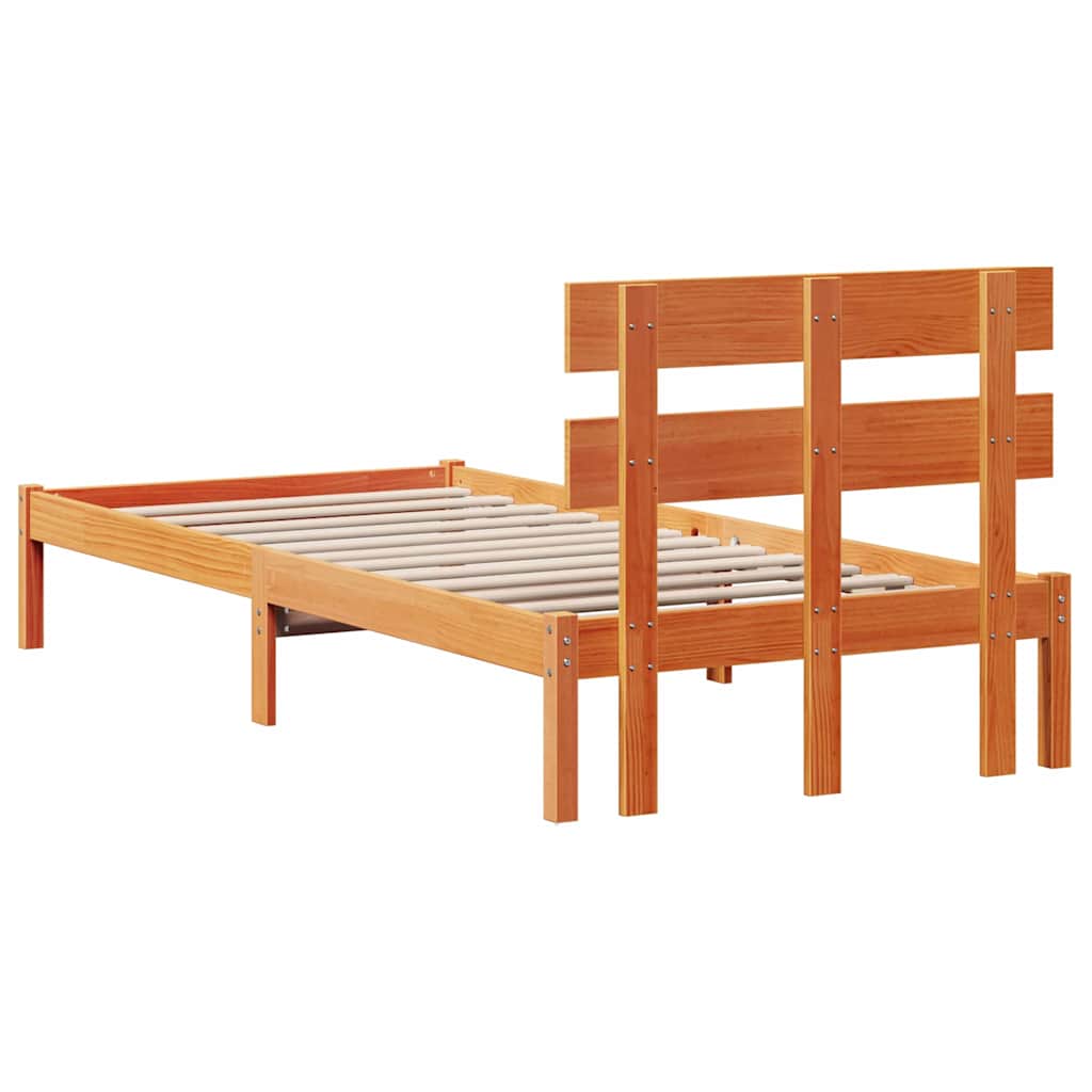 Krevetna konstrukcija Smeđa 80 x 200 cm Čvrsto borovo drvo