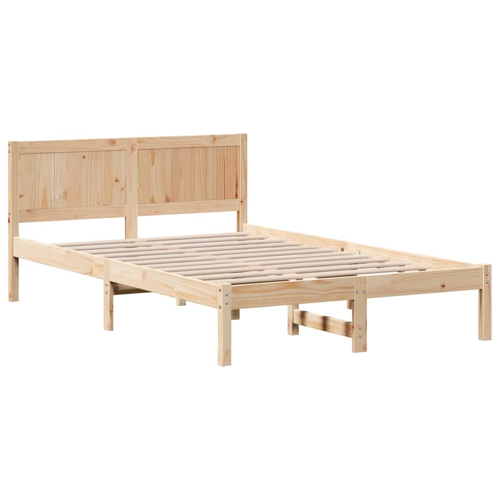 Krevetna konstrukcija Smeđa 120 x 190 cm Čvrsto borovo drvo
