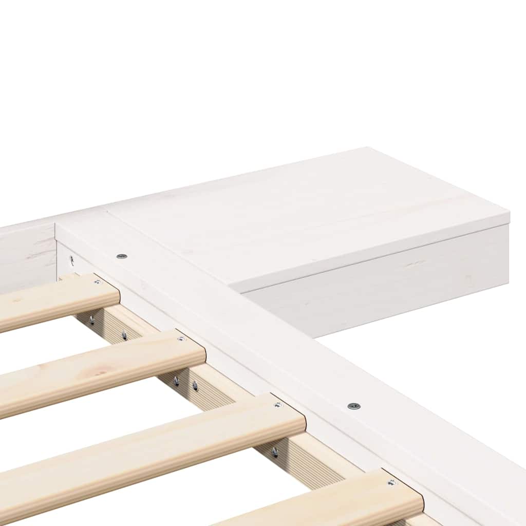 Krevetna konstrukcija Bijelo 160 x 200 cm boja drva