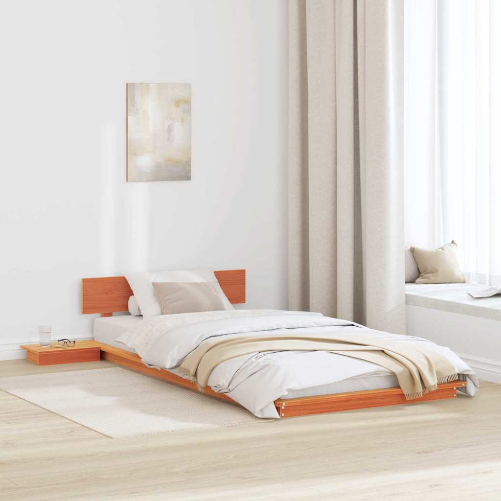 Krevetna konstrukcija Smeđa 90 x 200 cm boja drva