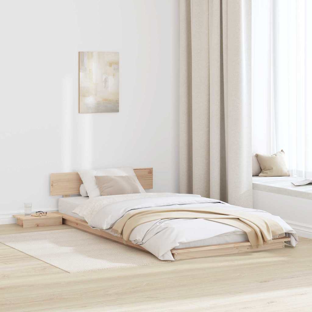 Krevetna konstrukcija Smeđa 75 x 190 cm boja drva