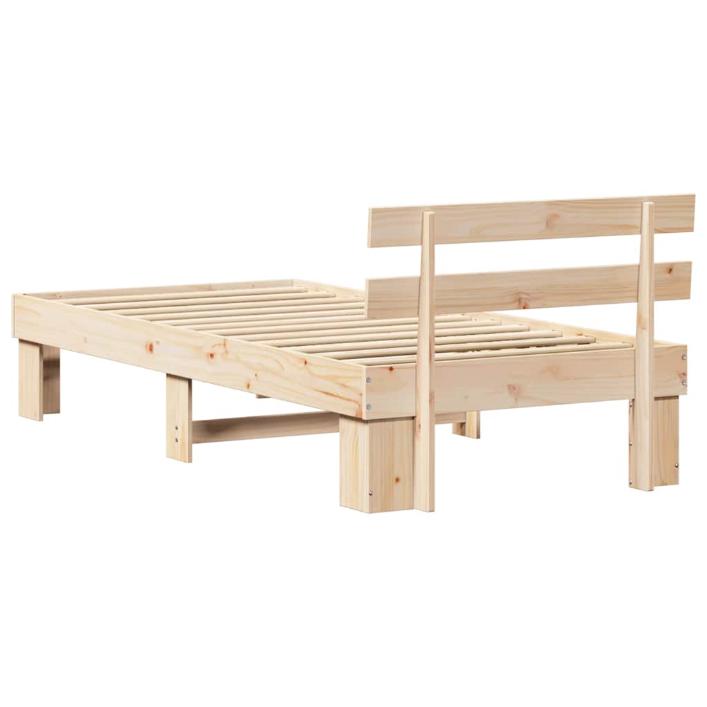 Krevetna konstrukcija Prirodna 80 x 200 cm Čvrsto borovo drvo