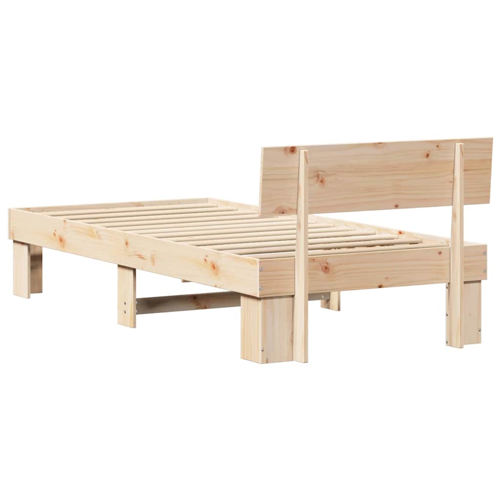 Krevetna konstrukcija Prirodna 80 x 200 cm Čvrsto borovo drvo