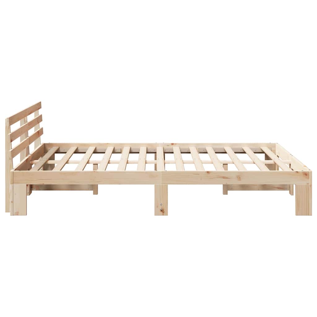 Krevetna konstrukcija Prirodna 150 x 200 cm Čvrsto borovo drvo
