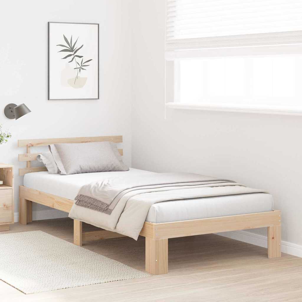 Krevetna konstrukcija Prirodna 80 x 200 cm Čvrsto borovo drvo