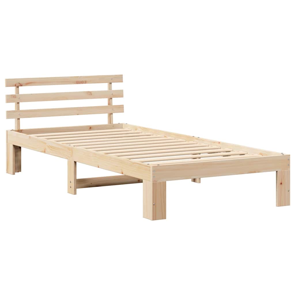 Krevetna konstrukcija Prirodna 80 x 200 cm Čvrsto borovo drvo