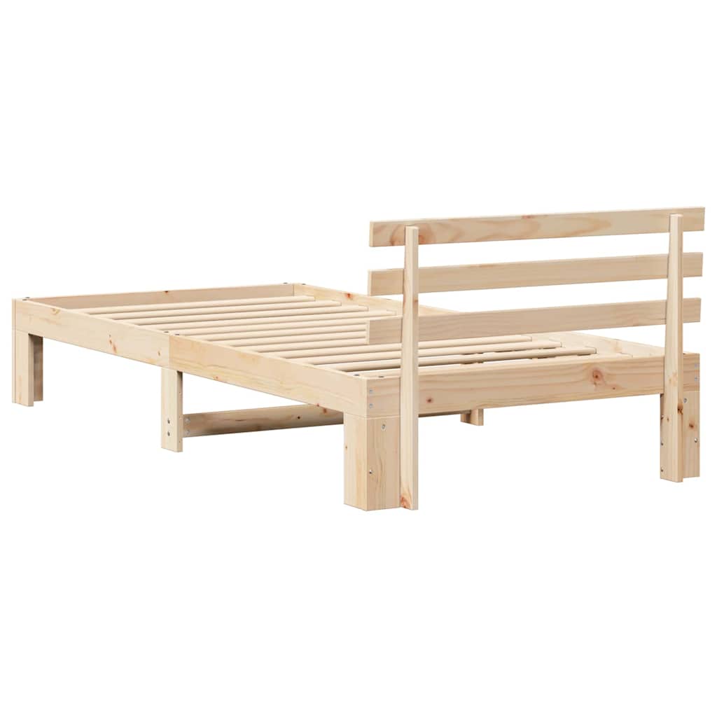 Krevetna konstrukcija Prirodna 80 x 200 cm Čvrsto borovo drvo