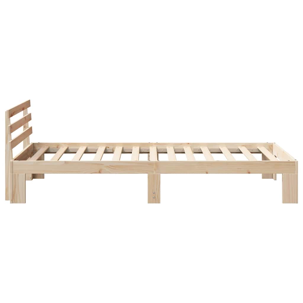 Krevetna konstrukcija Prirodna 90 x 190 cm Čvrsto borovo drvo