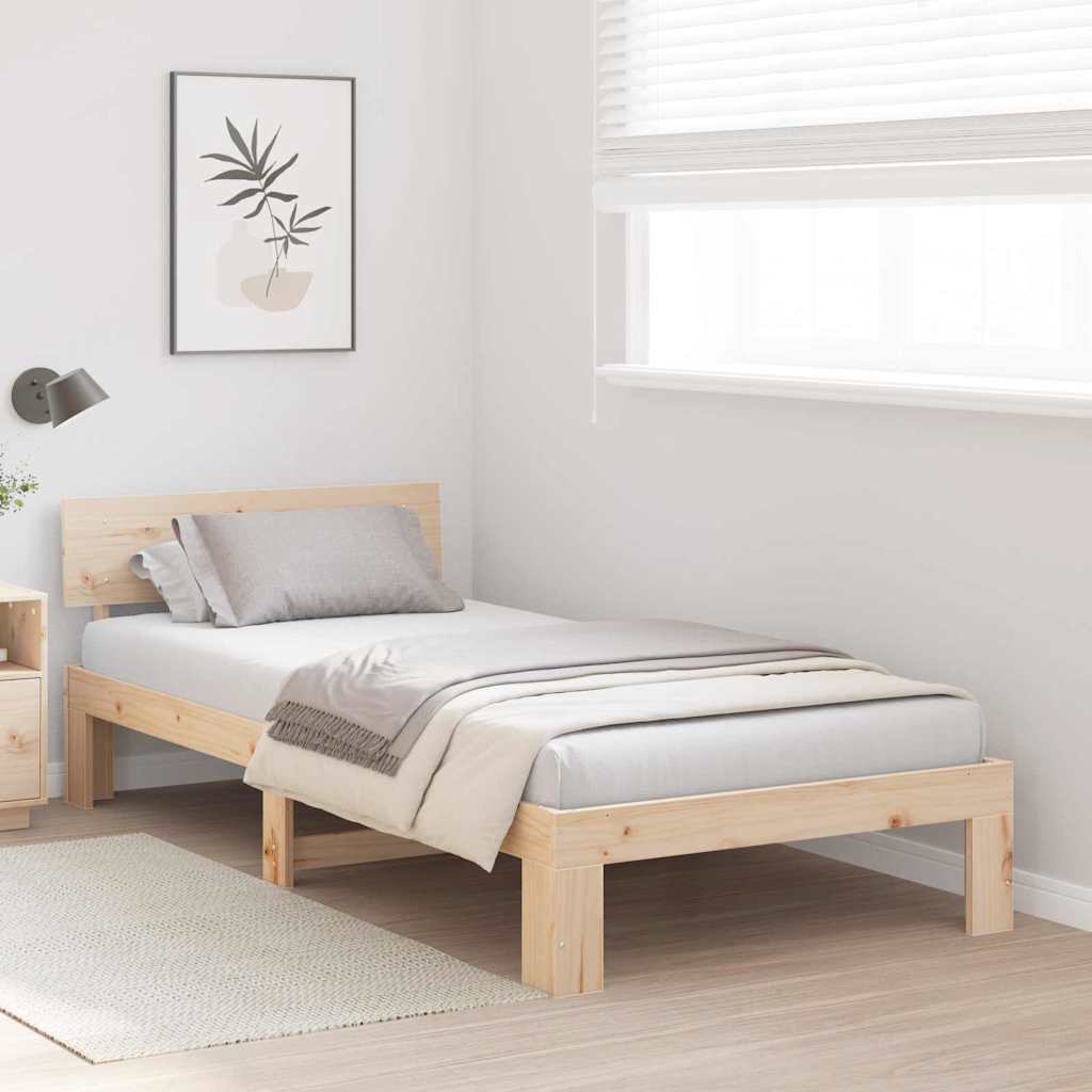 Krevetna konstrukcija Prirodna 80 x 200 cm Čvrsto borovo drvo