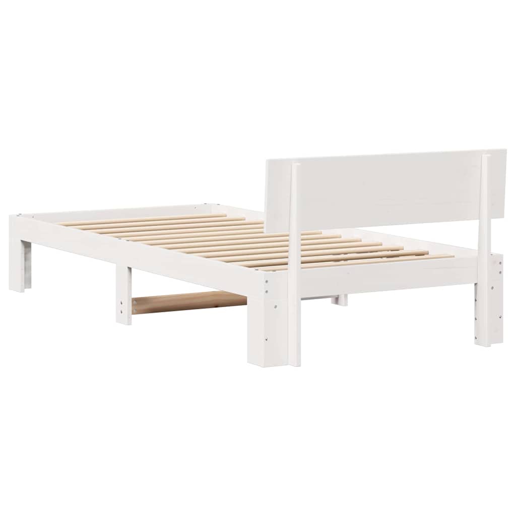 Krevetna konstrukcija Bijelo 80 x 200 cm Čvrsto borovo drvo