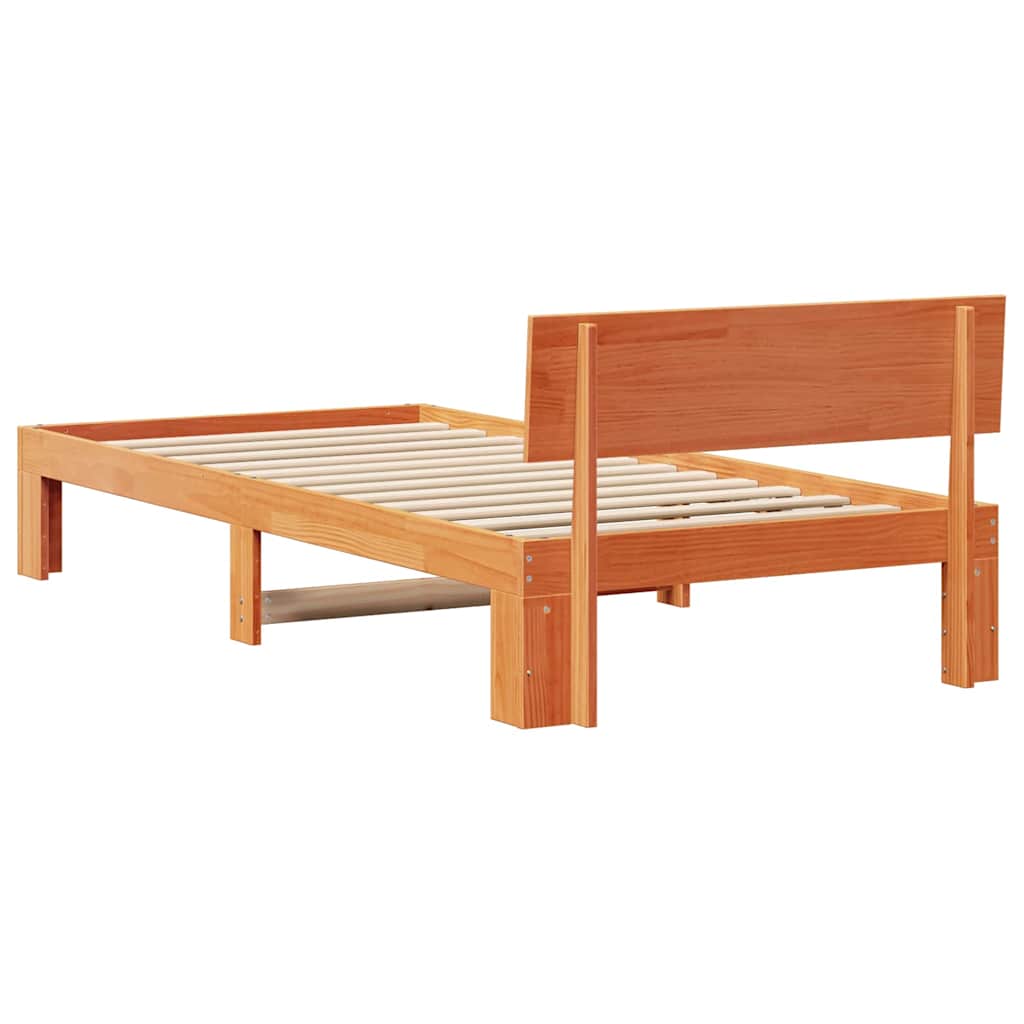 Krevetna konstrukcija s uzglavljem Vosak smeđa 80 x 200 cm