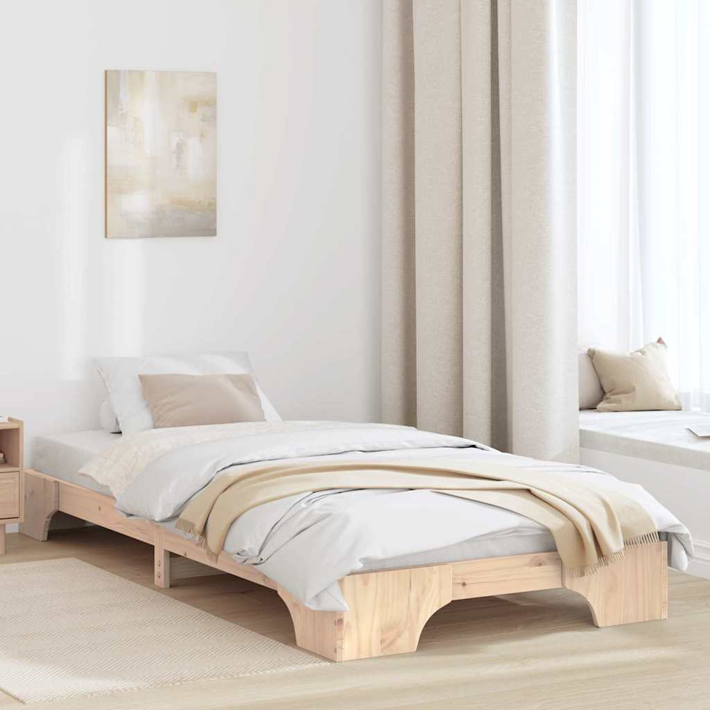 Krevetna konstrukcija Prirodna 80 x 200 cm Čvrsto borovo drvo