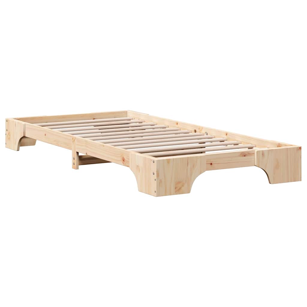 Krevetna konstrukcija Prirodna 80 x 200 cm Čvrsto borovo drvo
