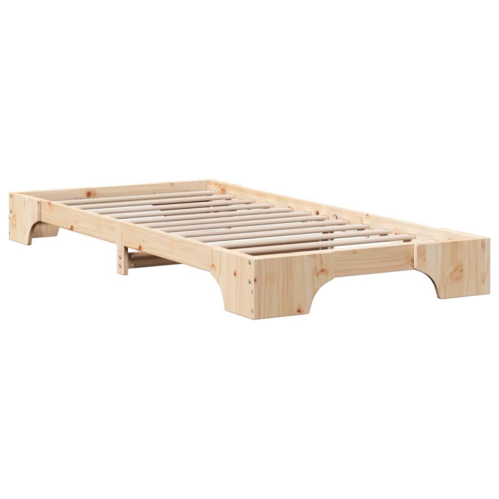 Krevetna konstrukcija Prirodna 80 x 200 cm Čvrsto borovo drvo