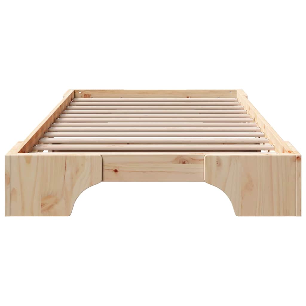Krevetna konstrukcija Prirodna 80 x 200 cm Čvrsto borovo drvo