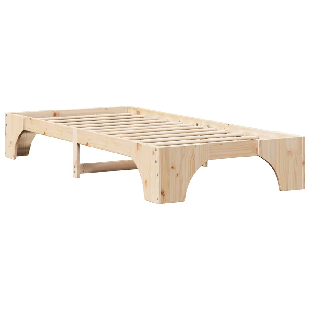 Krevetna konstrukcija Prirodna 80 x 200 cm Čvrsto borovo drvo