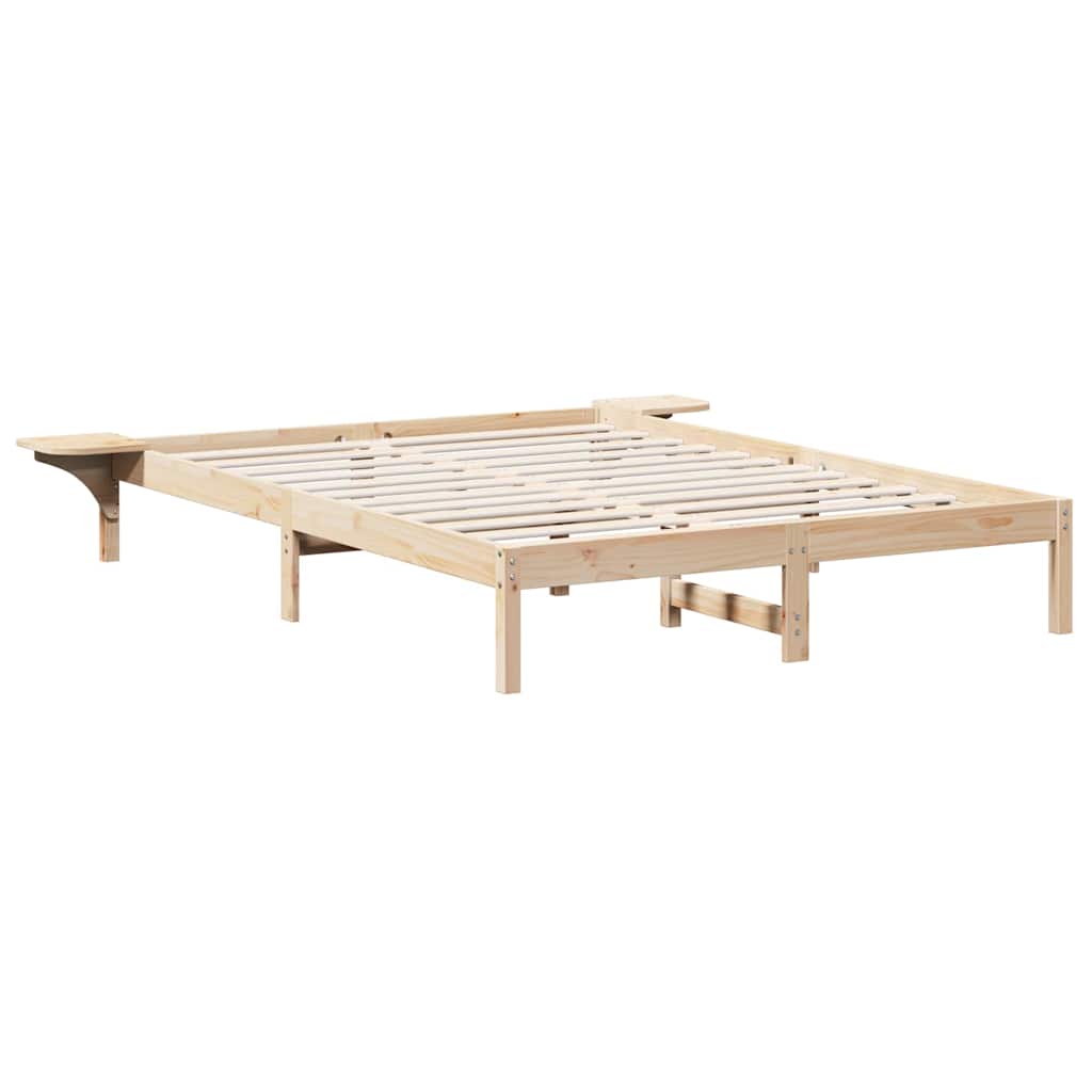 Krevetna konstrukcija Prirodna 150 x 200 cm Čvrsto borovo drvo