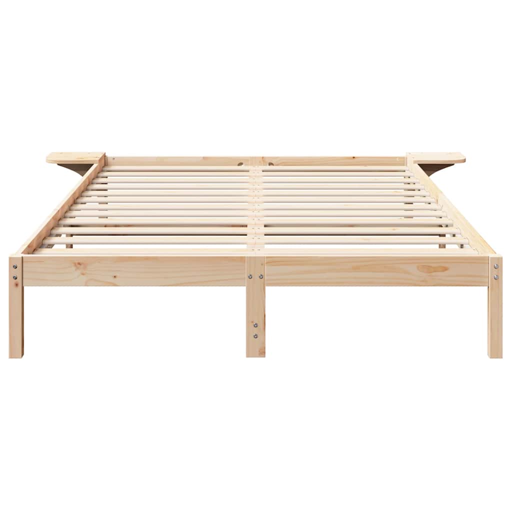 Krevetna konstrukcija Prirodna 150 x 200 cm Čvrsto borovo drvo