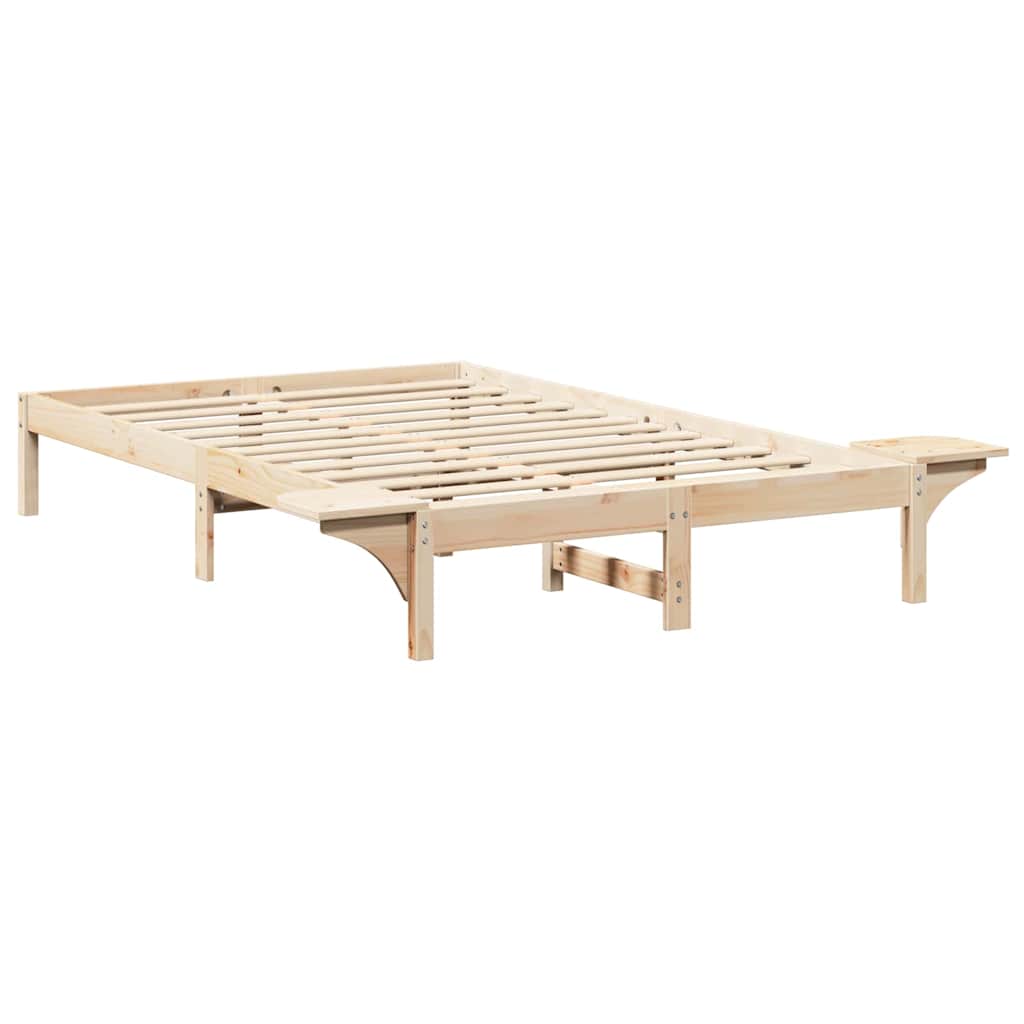 Krevetna konstrukcija Prirodna 120 x 200 cm Čvrsto borovo drvo