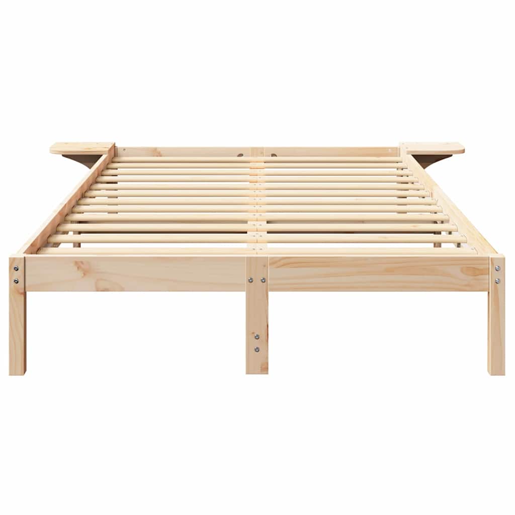Krevetna konstrukcija Prirodna 120 x 200 cm Čvrsto borovo drvo