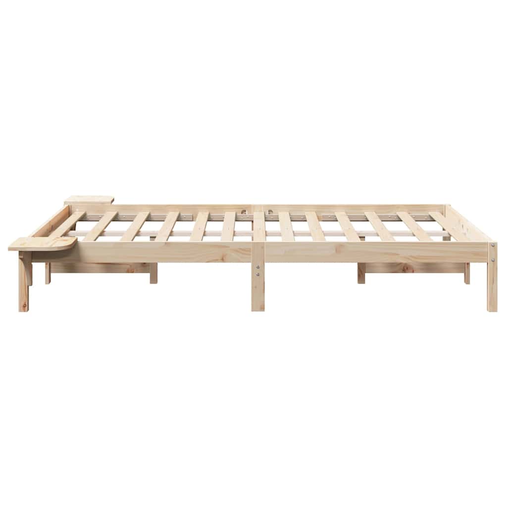 Krevetna konstrukcija Prirodna 120 x 200 cm Čvrsto borovo drvo