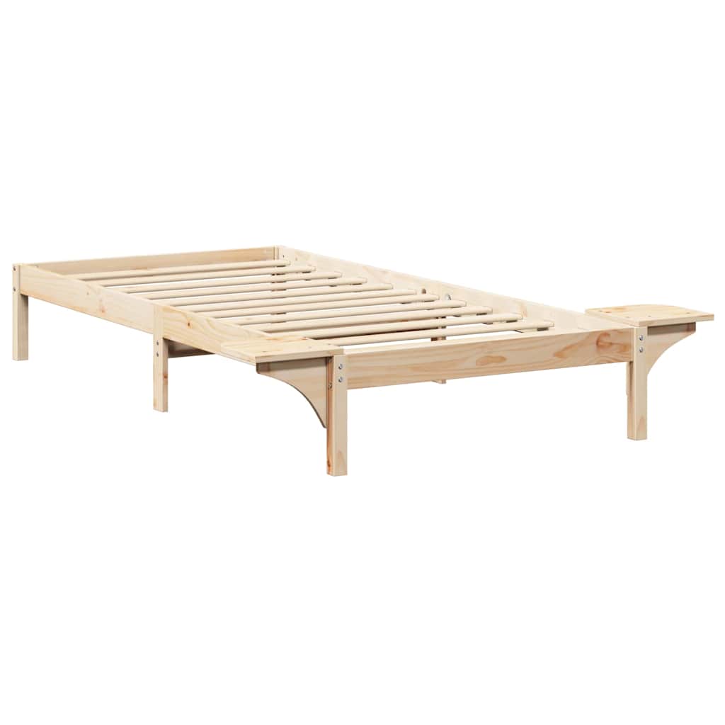 Krevetna konstrukcija Prirodna 90 x 190 cm Čvrsto borovo drvo