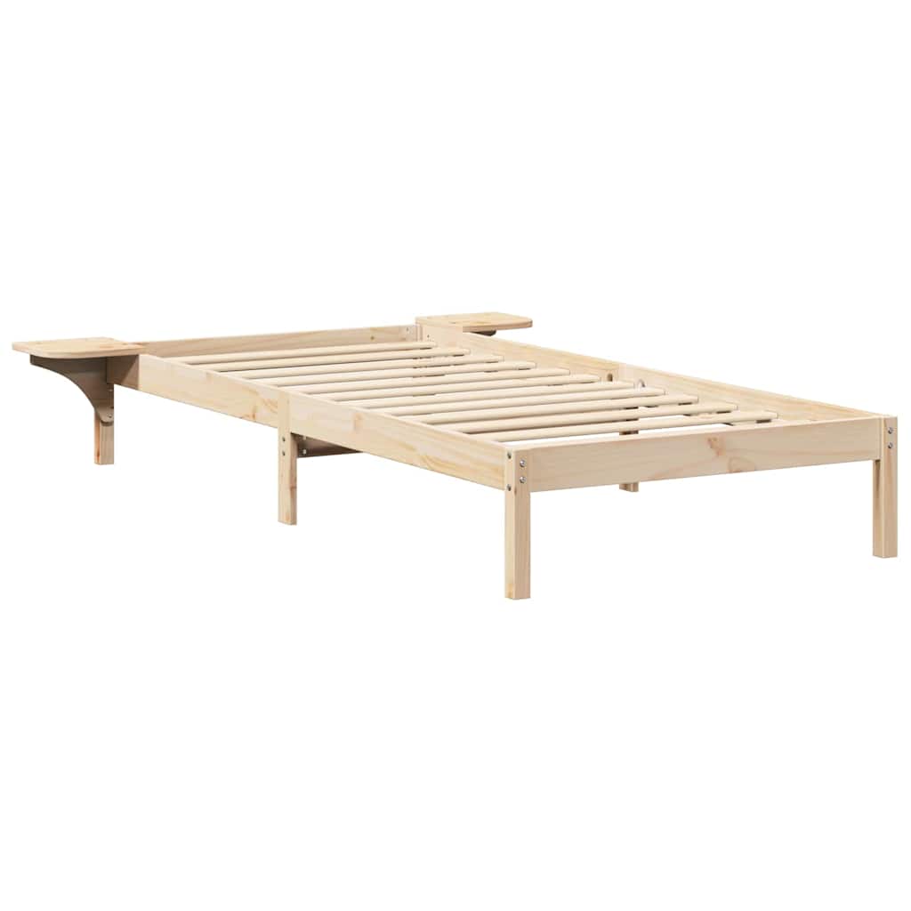 Krevetna konstrukcija Prirodna 75 x 190 cm Čvrsto borovo drvo