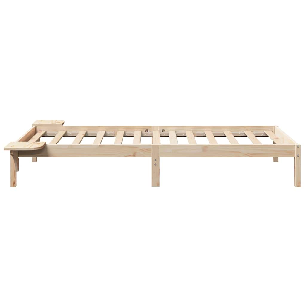 Krevetna konstrukcija Prirodna 75 x 190 cm Čvrsto borovo drvo