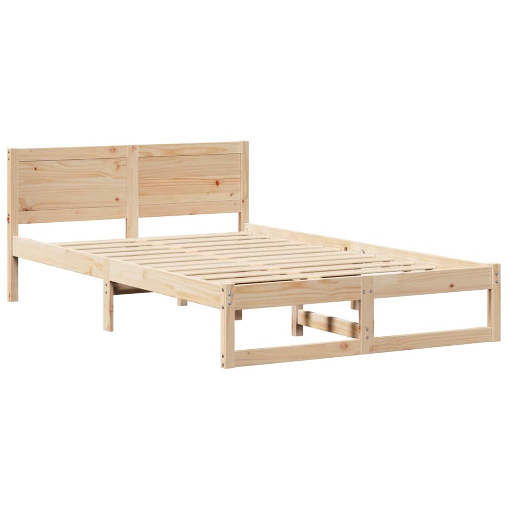 Krevetna konstrukcija Prirodna 120 x 200 cm Čvrsto borovo drvo
