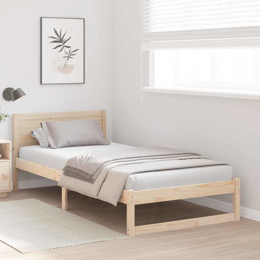 Krevetna konstrukcija Prirodna 80 x 200 cm Čvrsto borovo drvo