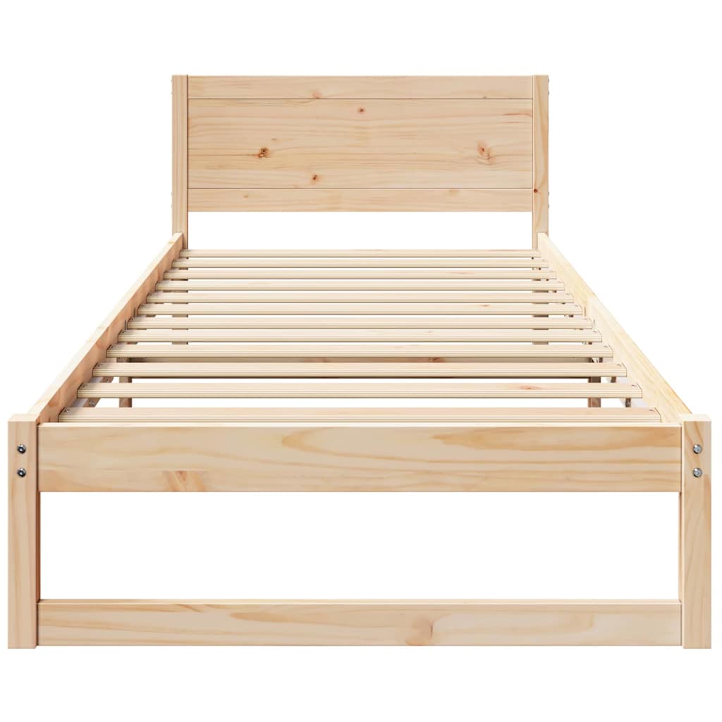 Krevetna konstrukcija Prirodna 80 x 200 cm Čvrsto borovo drvo