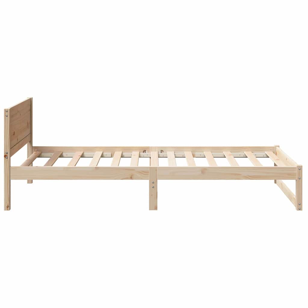 Krevetna konstrukcija Prirodna 90 x 190 cm Čvrsto borovo drvo