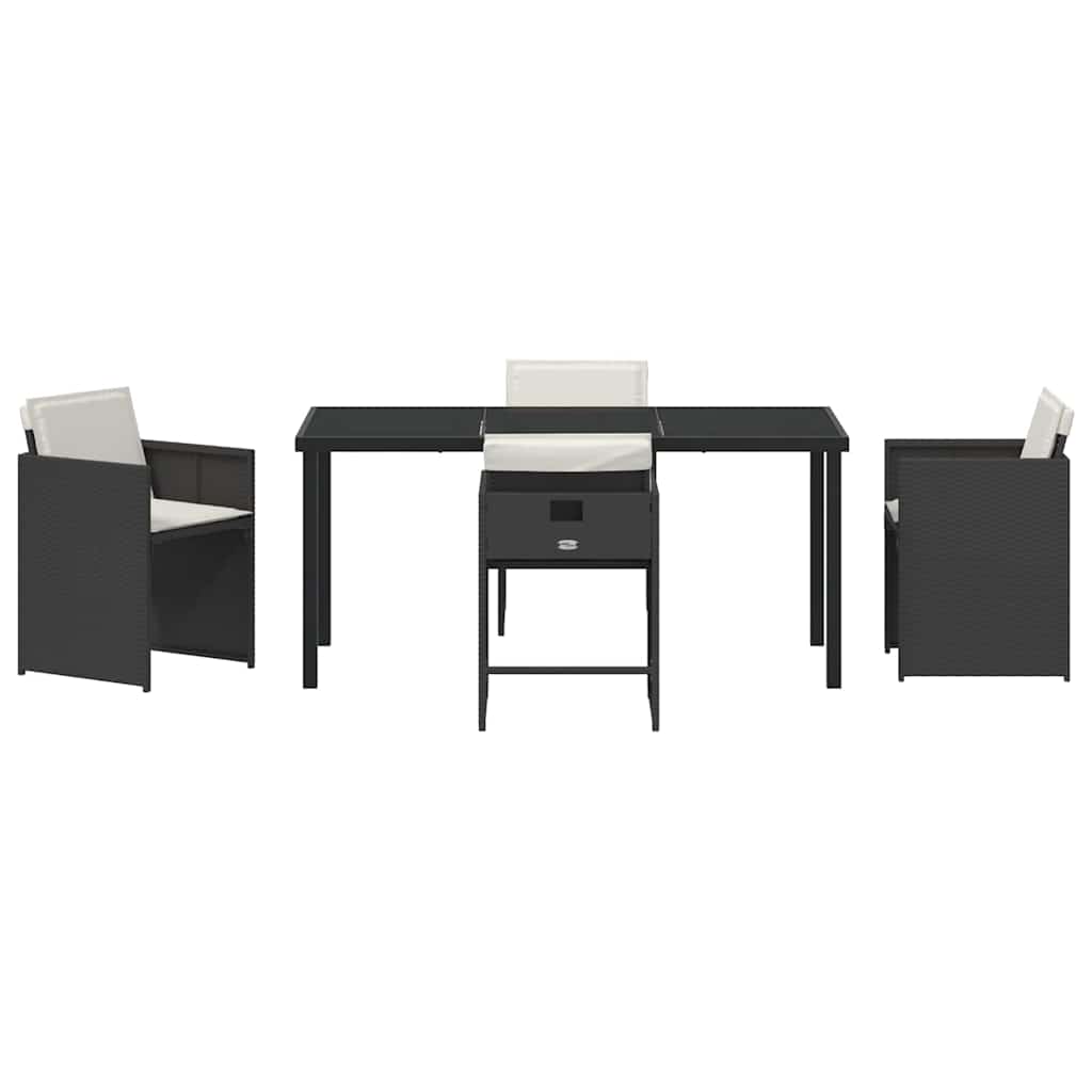 Vrtni set za objed 5 pcs Crna poliratan