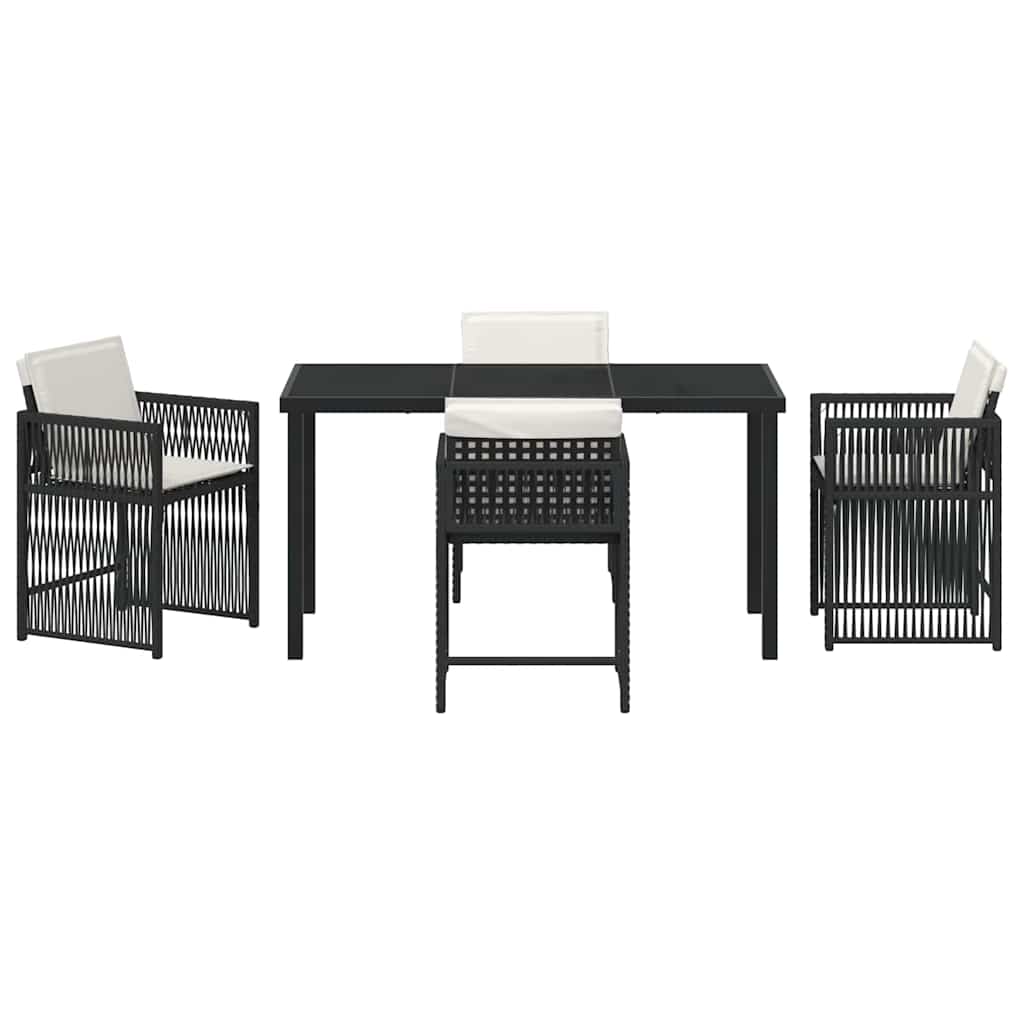 Vrtni set za objed 5 pcs Crna poliratan