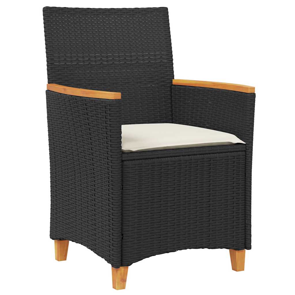 Vrtni set za objed 7 pcs Crna poliratan