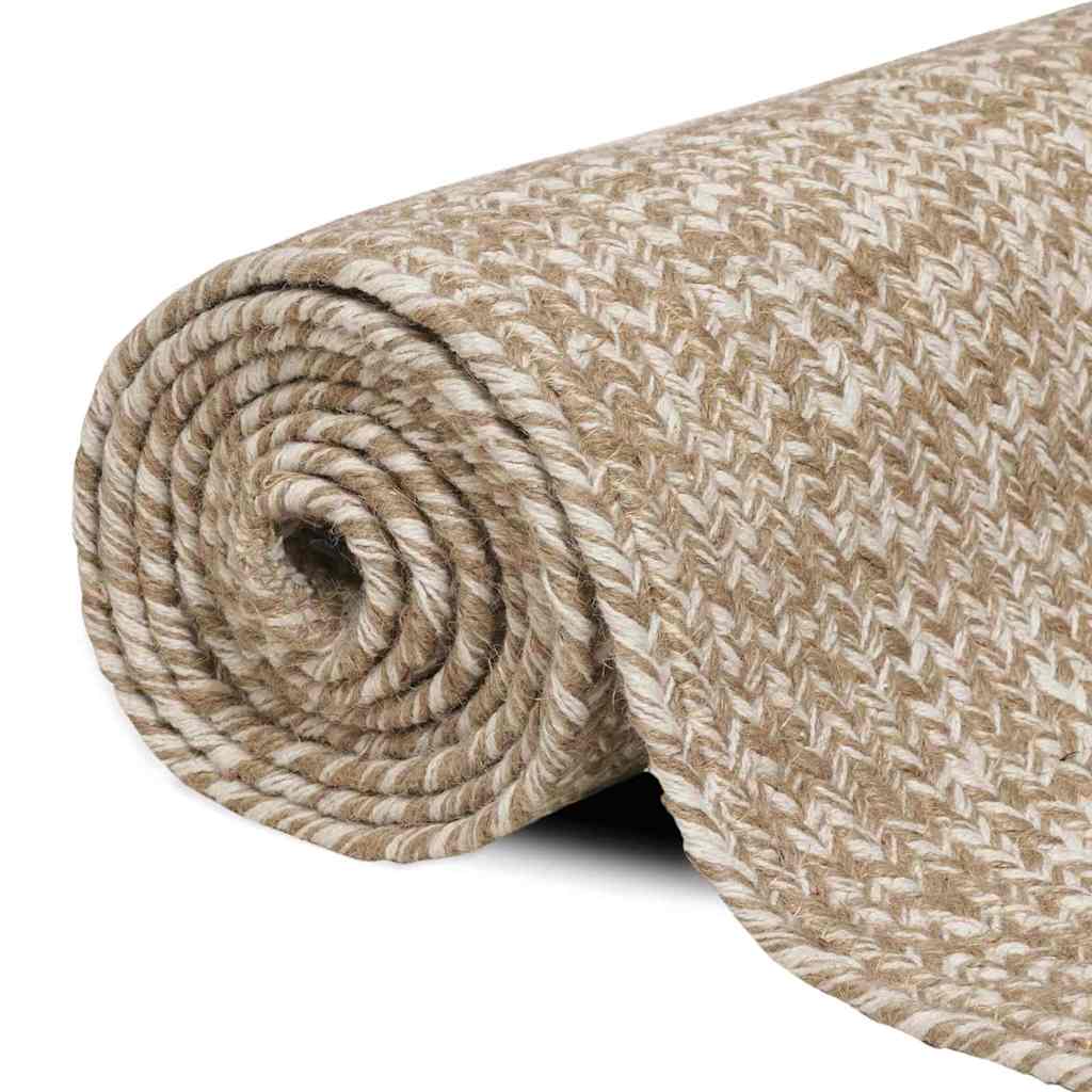 Tepisi za područja Prirodna i bijela 80 x 150 cm Juta