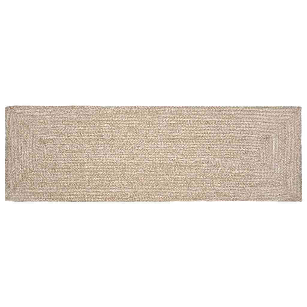Tepisi za područja Prirodna i bijela 80 x 250 cm Juta
