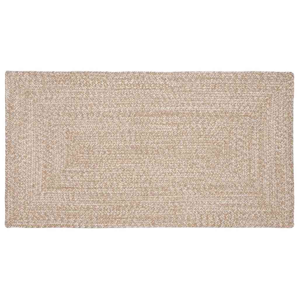Tepisi za područja Prirodna i bijela 100 x 200 cm Juta